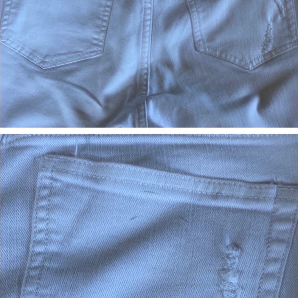 GAP White Distressed Skinny Jeans